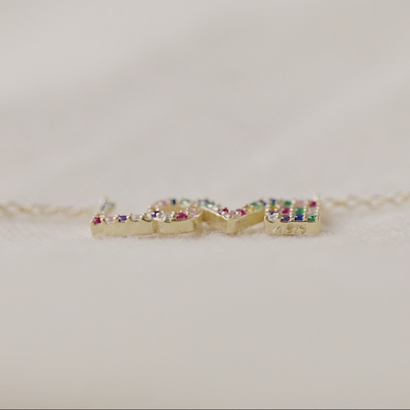 Love Rainbow Necklace | 14k Gold Plated - Picture 4 of 8